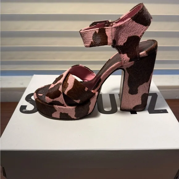 Schutz Pink and Brown Platform Heels - Picture 7 of 8